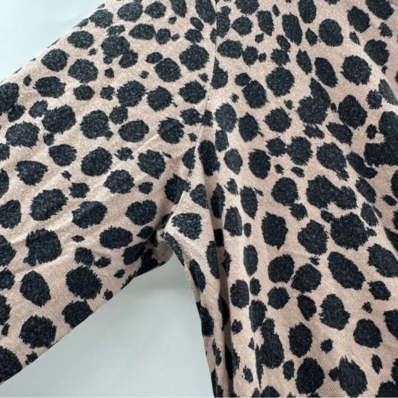 RTR Ingrid &‎ Isabel Leopard Print Tan Black Maternity Ruched Midi Dress Sz M - Picture 9 of 12